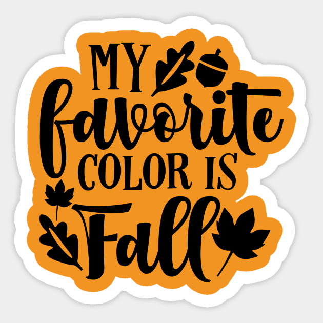 My Favorite Color is Fall Sticker by AbbyCat